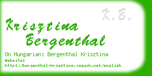 krisztina bergenthal business card